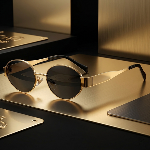 old Oval Metal Frame Sunglasses | Retro Fashion Women's Eyewear