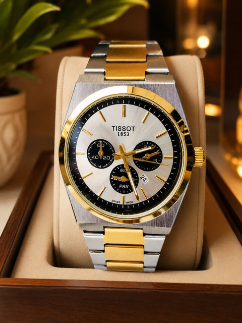 Tissot 1853 PRX Gold Chronograph Watch